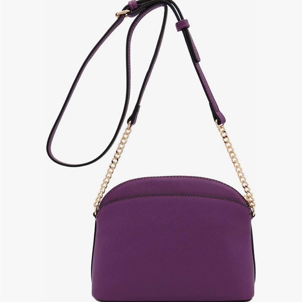 Elegant Purple Dome Crossbody Bag, NWT!! - Picture 4 of 7